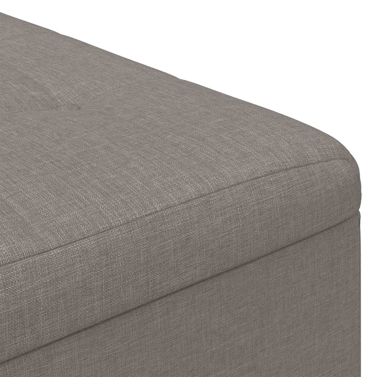 vidaXL Οθωμανικό αποθήκευσης με μαξιλάρι Taupe 60 x 60 x 45 cm ύφασμα