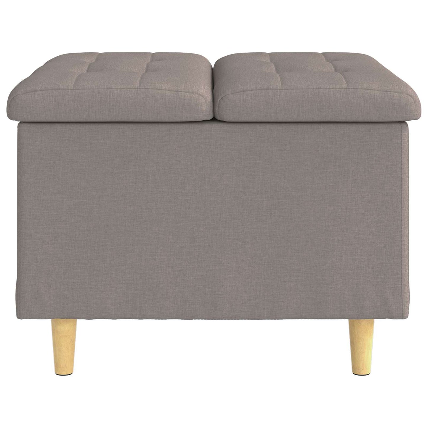 vidaXL Οθωμανικό αποθήκευσης με μαξιλάρι Taupe 60 x 60 x 45 cm ύφασμα