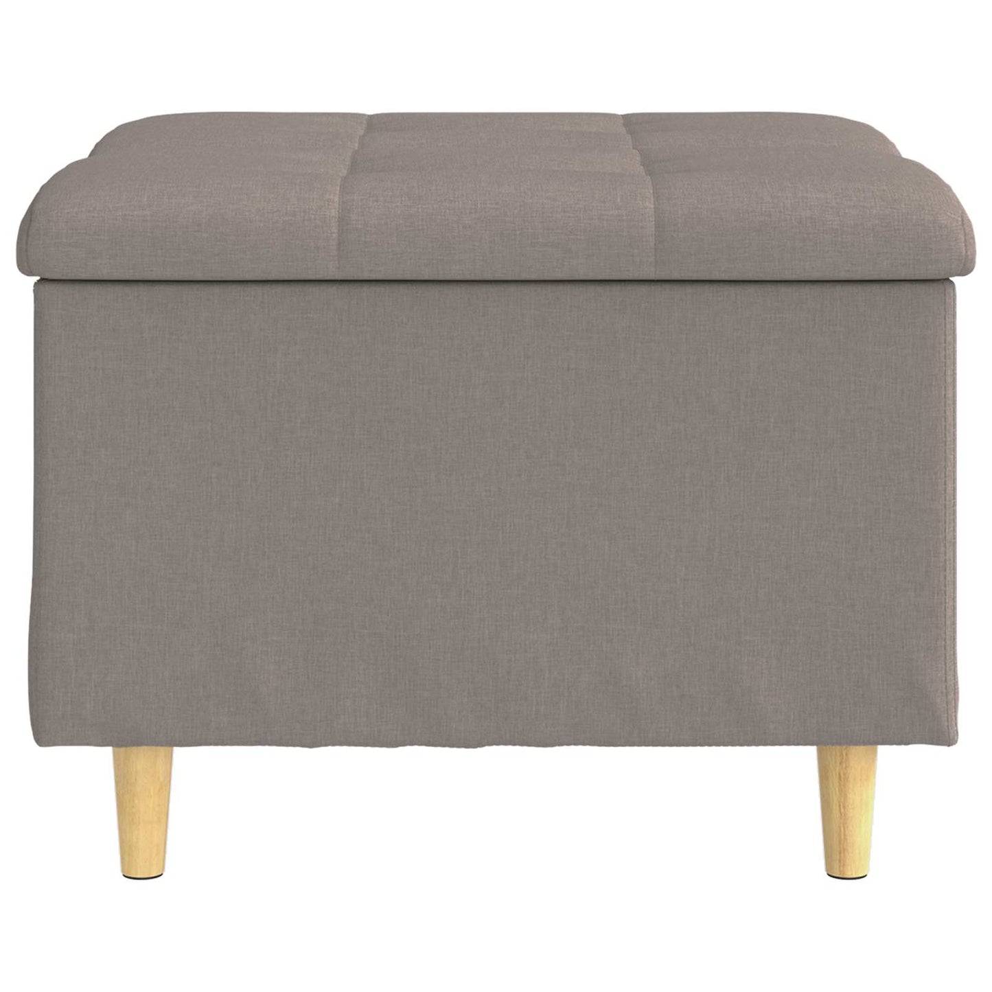 vidaXL Οθωμανικό αποθήκευσης με μαξιλάρι Taupe 60 x 60 x 45 cm ύφασμα