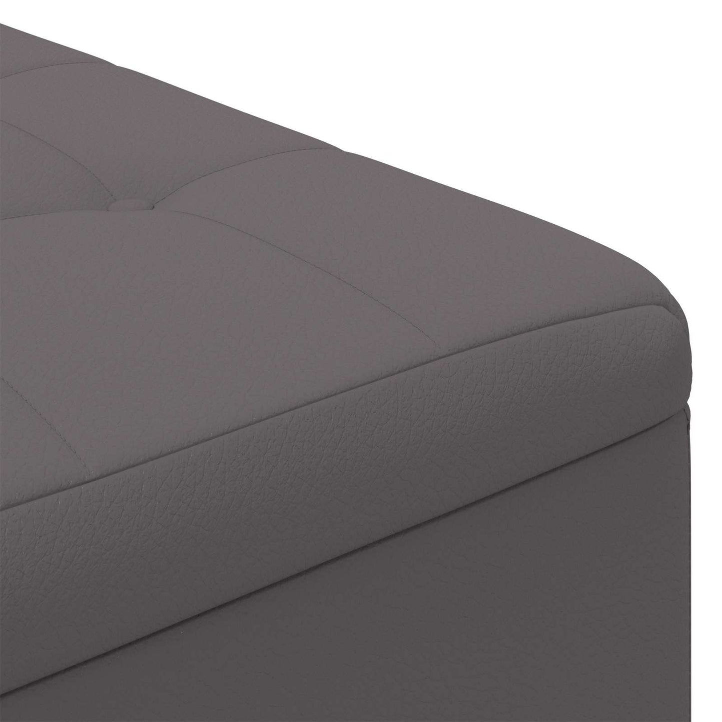 vidaXL Οθωμανικό αποθήκευσης Γκρι 60 x 60 x 45 cm Τεχνητό δέρμα