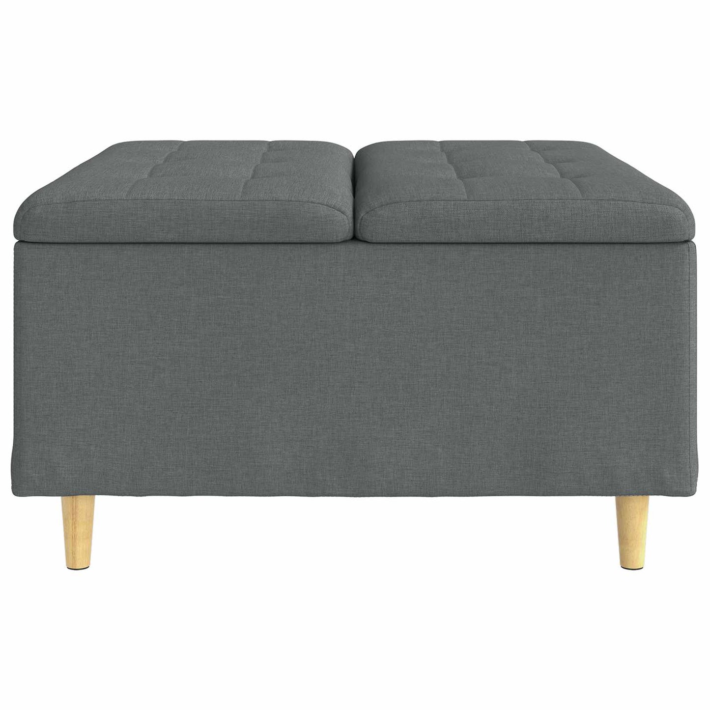 vidaXL Οθωμανικό αποθήκευσης Σκούρο Γκρι 80 x 80 x 45 cm ύφασμα