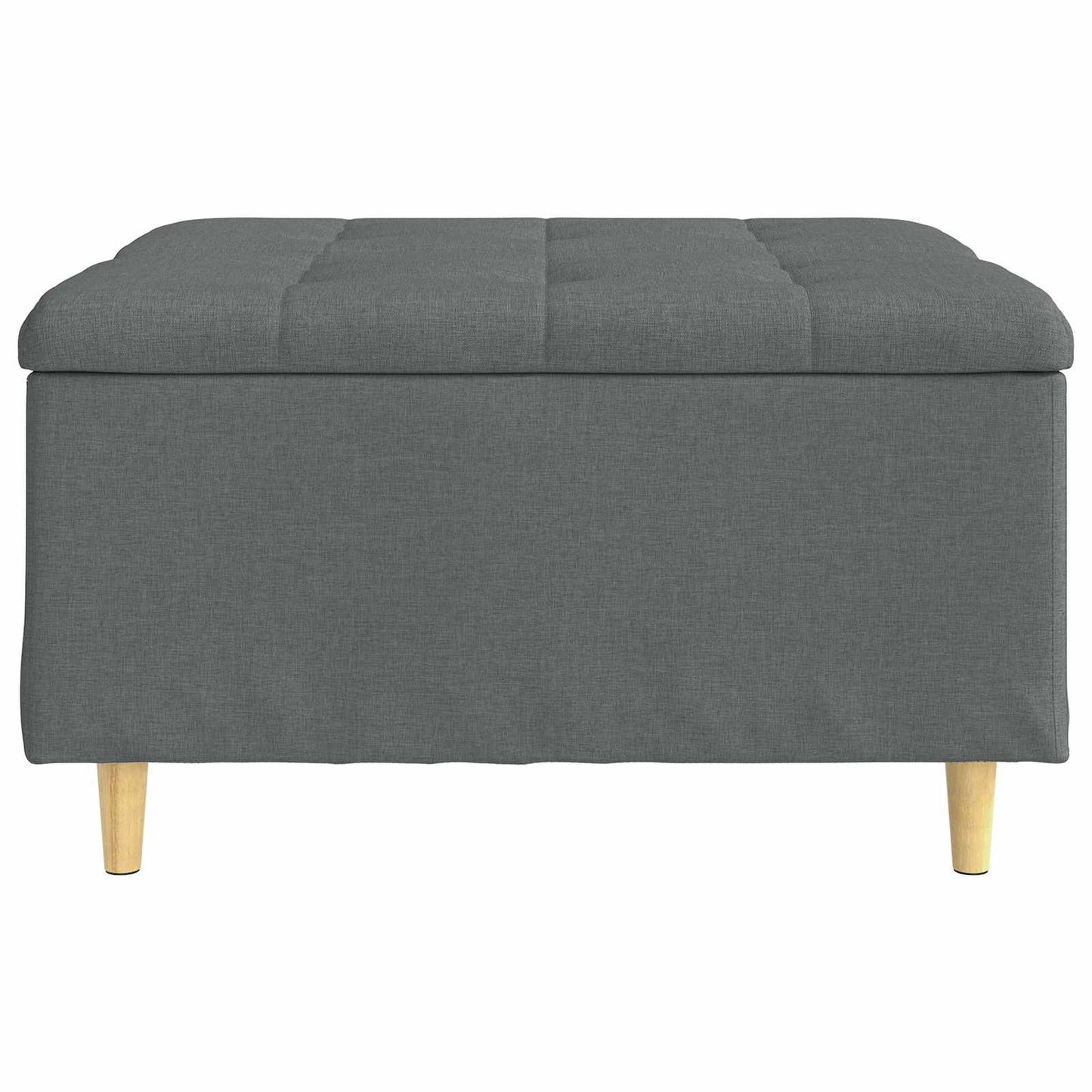 vidaXL Οθωμανικό αποθήκευσης Σκούρο Γκρι 80 x 80 x 45 cm ύφασμα