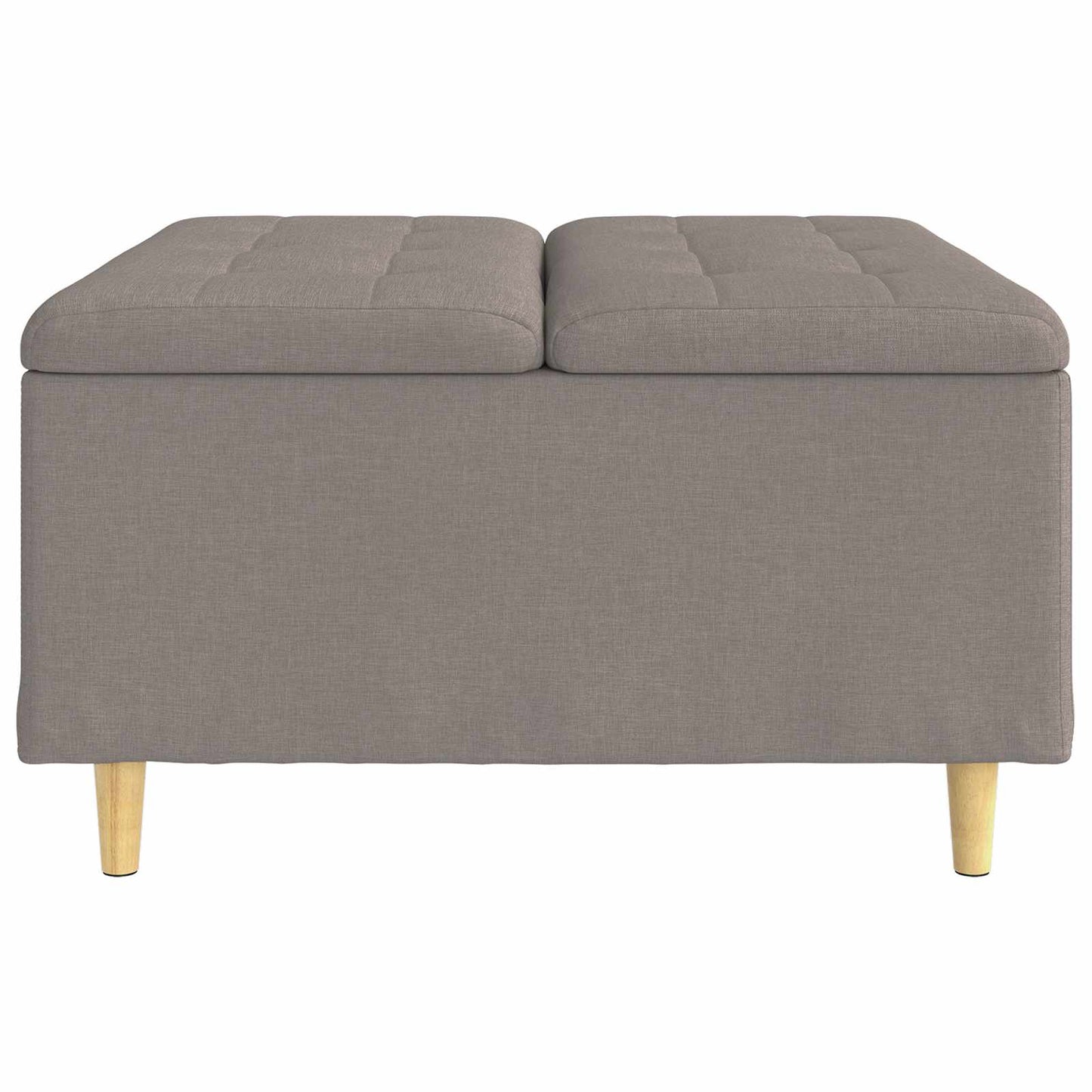 vidaXL Οθωμανικό αποθήκευσης με μαξιλάρι Taupe 80 x 80 x 45 cm ύφασμα