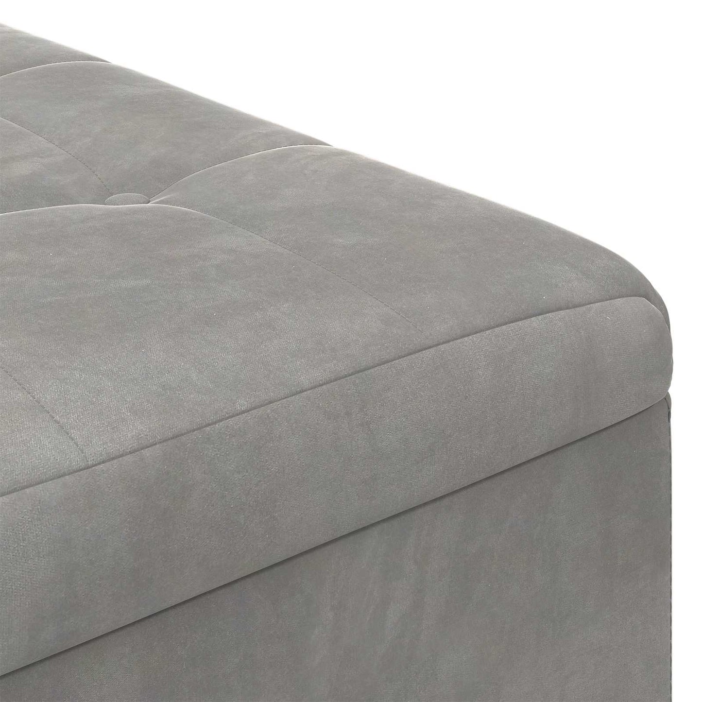 vidaXL Οθωμανικό αποθήκευσης Ανοιχτό γκρι 80 x 80 x 45 cm Βελούδο