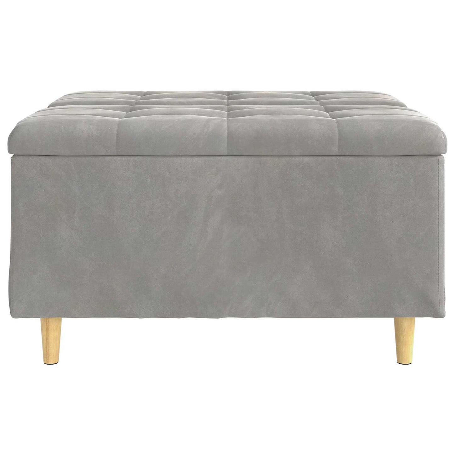 vidaXL Οθωμανικό αποθήκευσης Ανοιχτό γκρι 80 x 80 x 45 cm Βελούδο