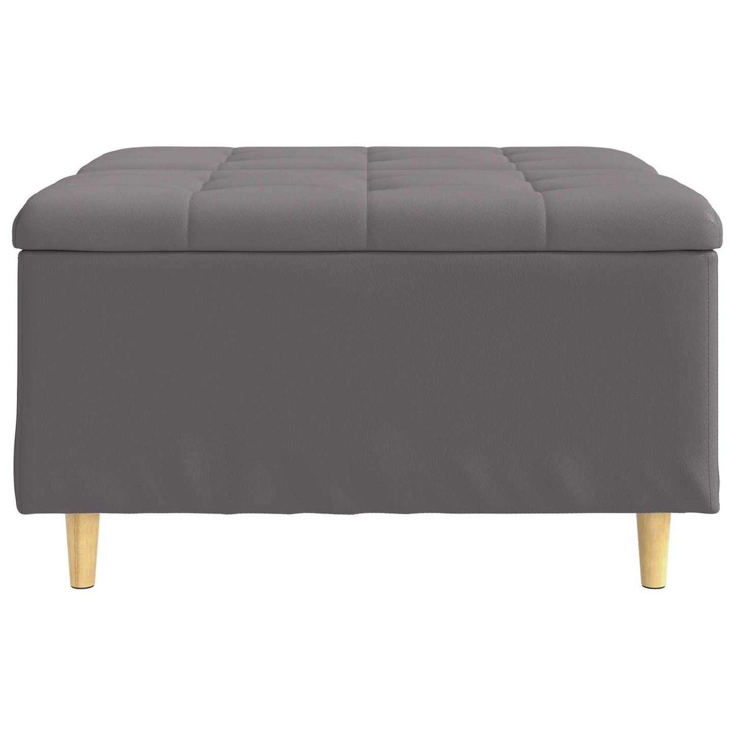 vidaXL Οθωμανικό αποθήκευσης Γκρι 80 x 80 x 45 cm Τεχνητό δέρμα
