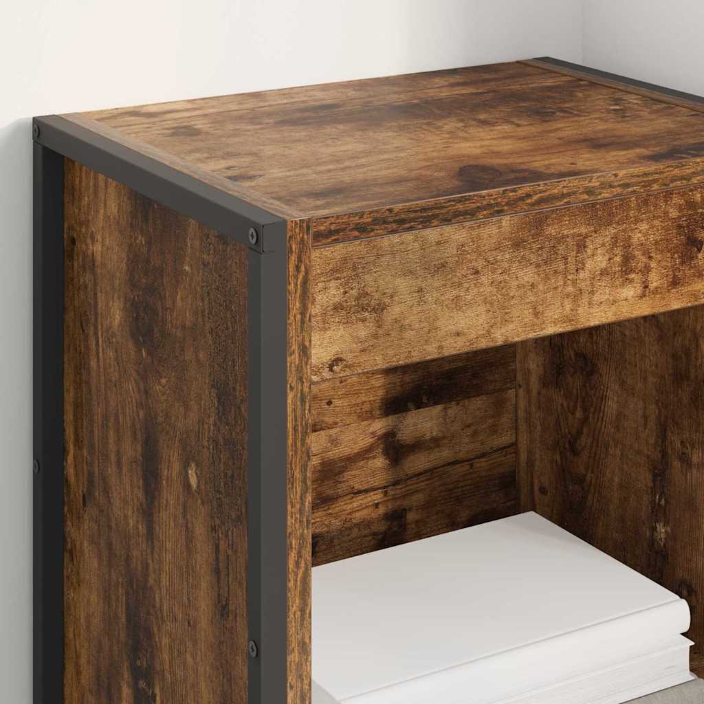 vidaXL Βιβλιοθήκη Καπνιστό Δρύς 80 x 30 x 155 εκ Επεξεργασμένο ξύλο