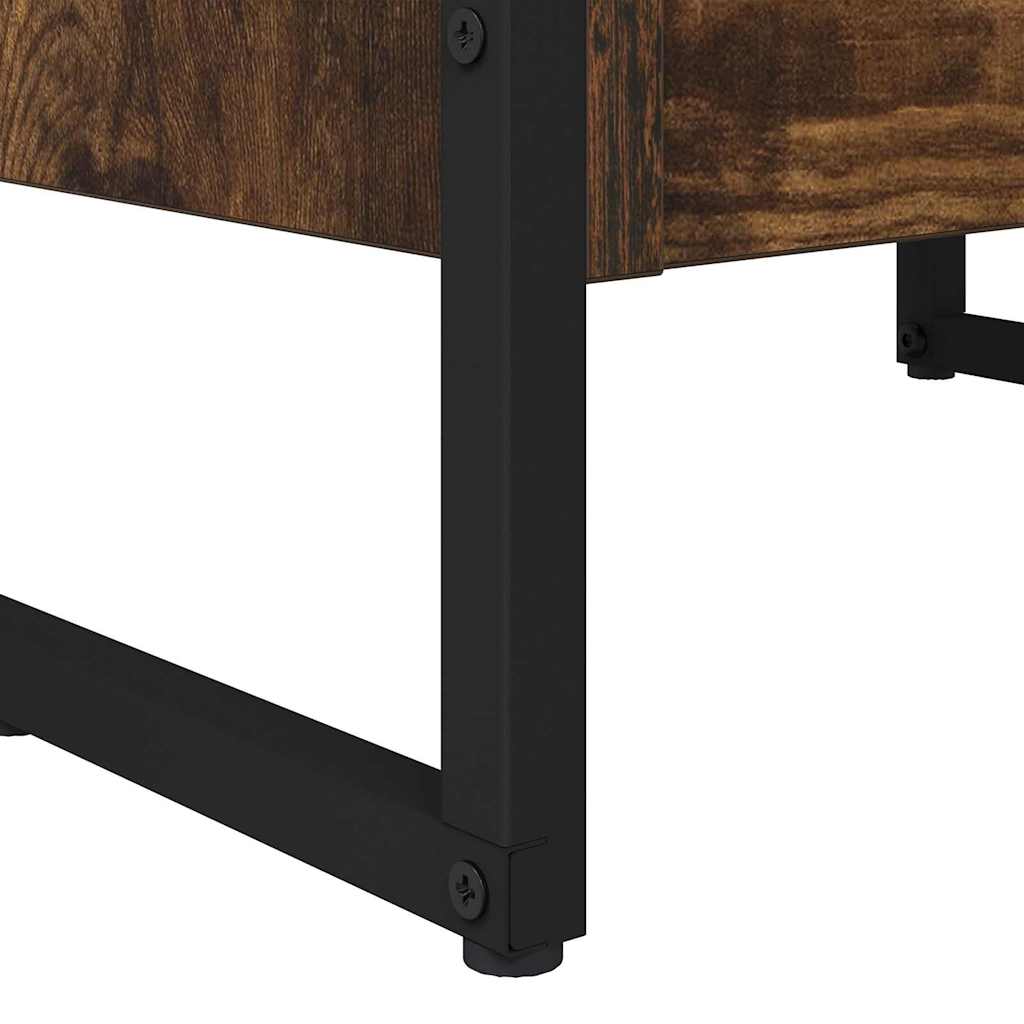 vidaXL Βιβλιοθήκη Καπνιστό Δρύς 80 x 30 x 155 εκ Επεξεργασμένο ξύλο