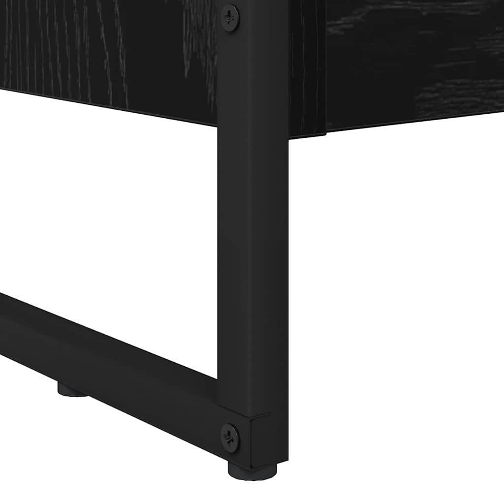 vidaXL Βιβλιοθήκη Μαύρη Οξυά 80 x 30 x 155 εκ Επεξεργασμένο ξύλο