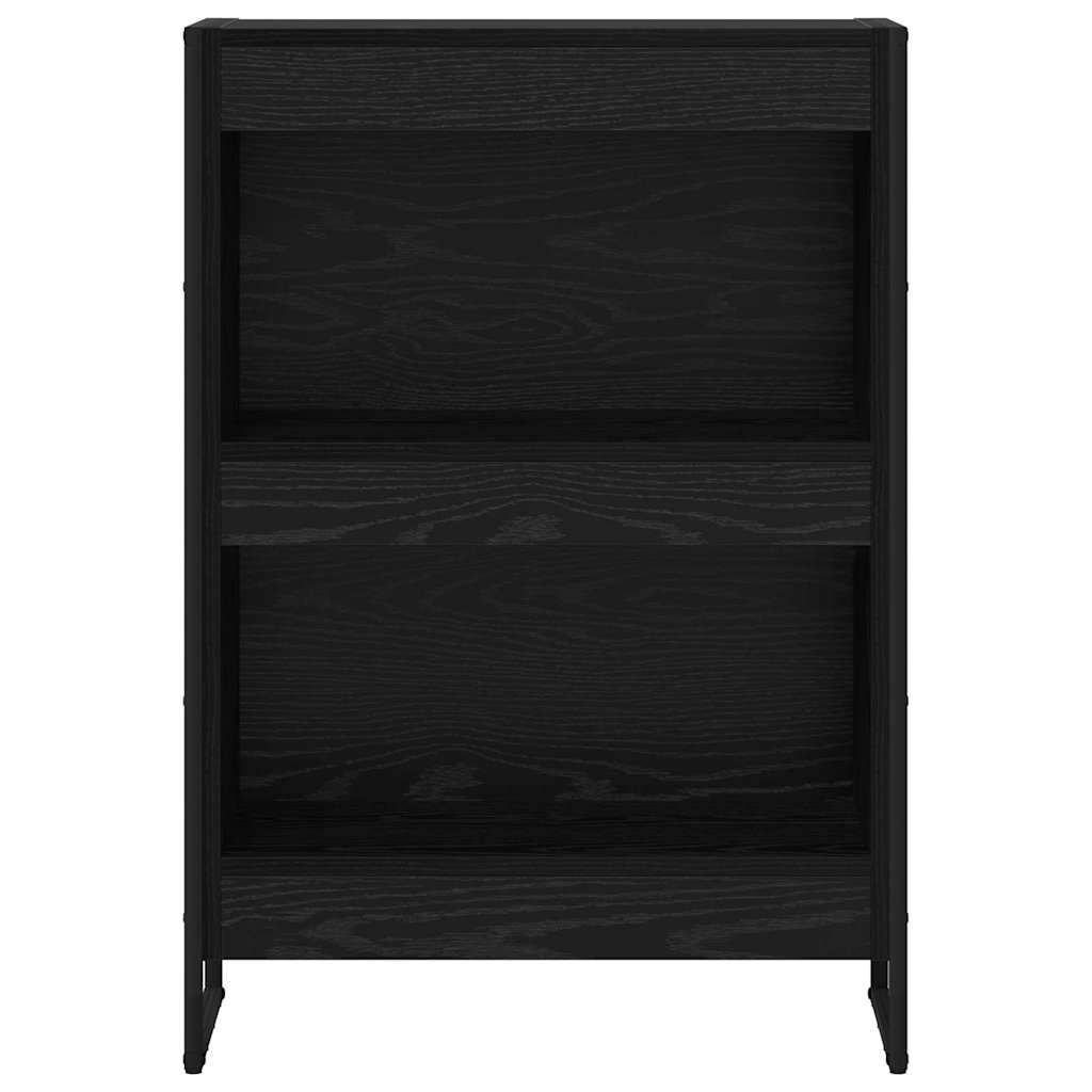 vidaXL Βιβλιοθήκη Μαύρη Οξυά 80 x 30 x 155 εκ Επεξεργασμένο ξύλο