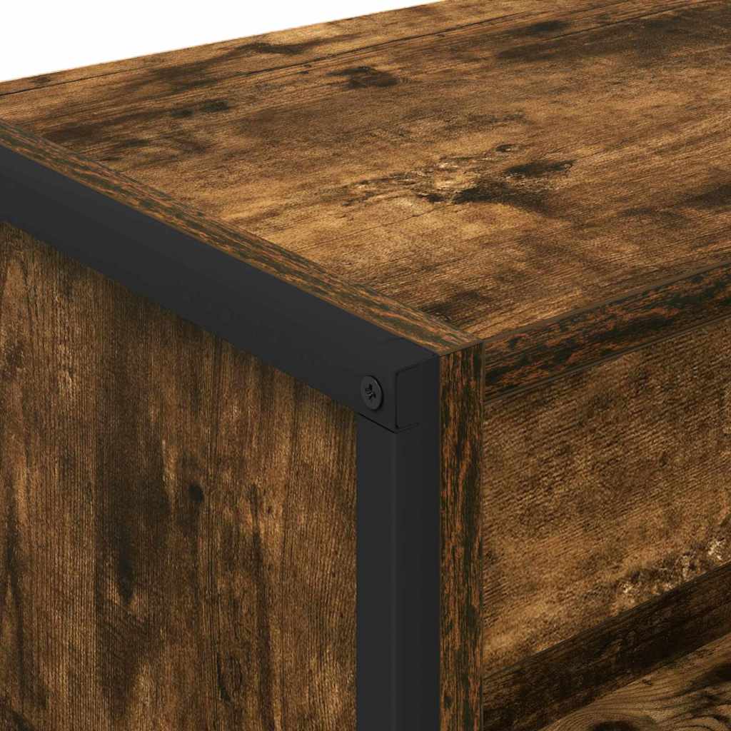 vidaXL Βιβλιοθήκη Καπνιστό Δρύς 80 x 30 x 155 εκ Επεξεργασμένο ξύλο