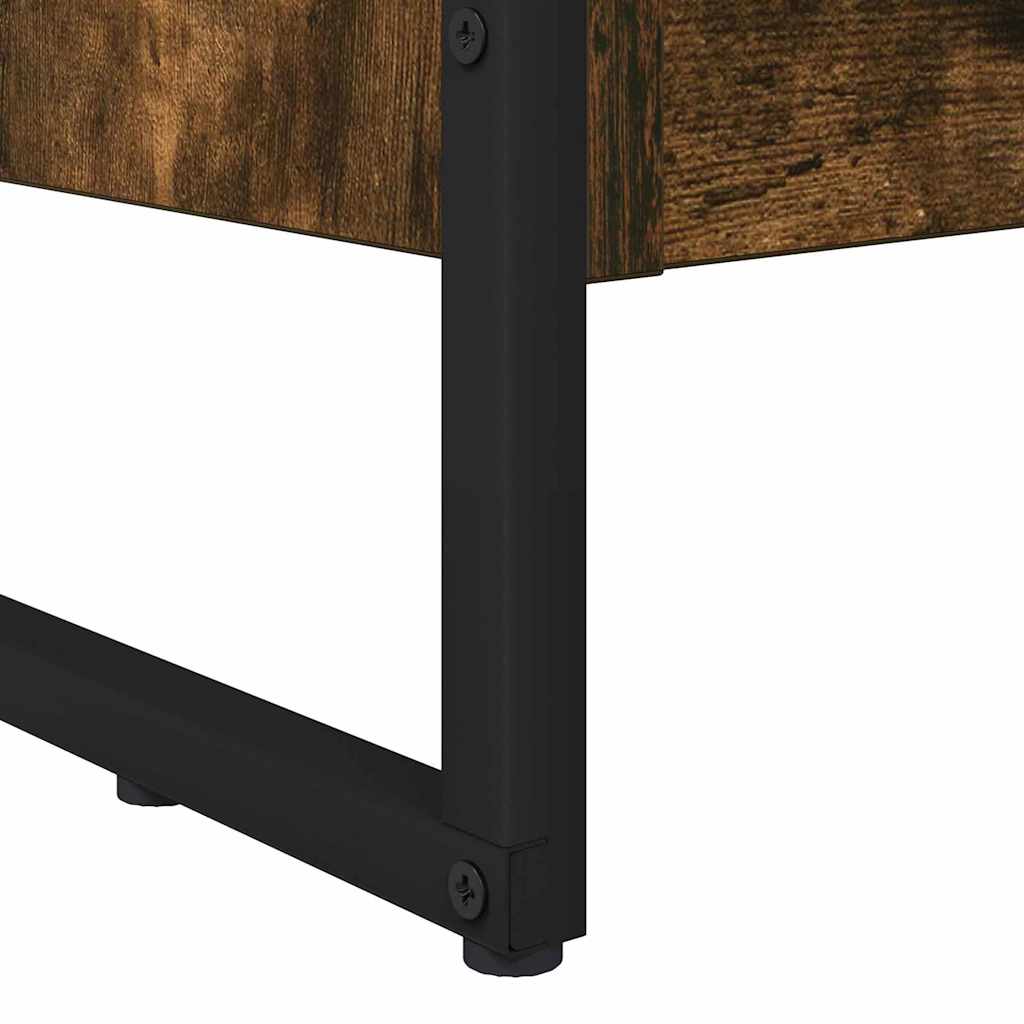 vidaXL Βιβλιοθήκη Καπνιστό Δρύς 80 x 30 x 155 εκ Επεξεργασμένο ξύλο