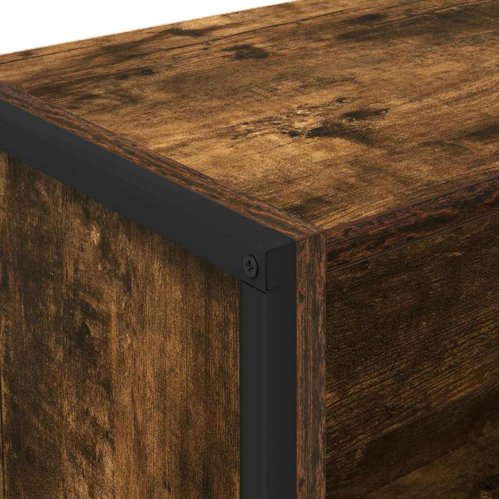 vidaXL Βιβλιοθήκη Καπνιστό Δρύς 80 x 30 x 155 εκ Επεξεργασμένο ξύλο