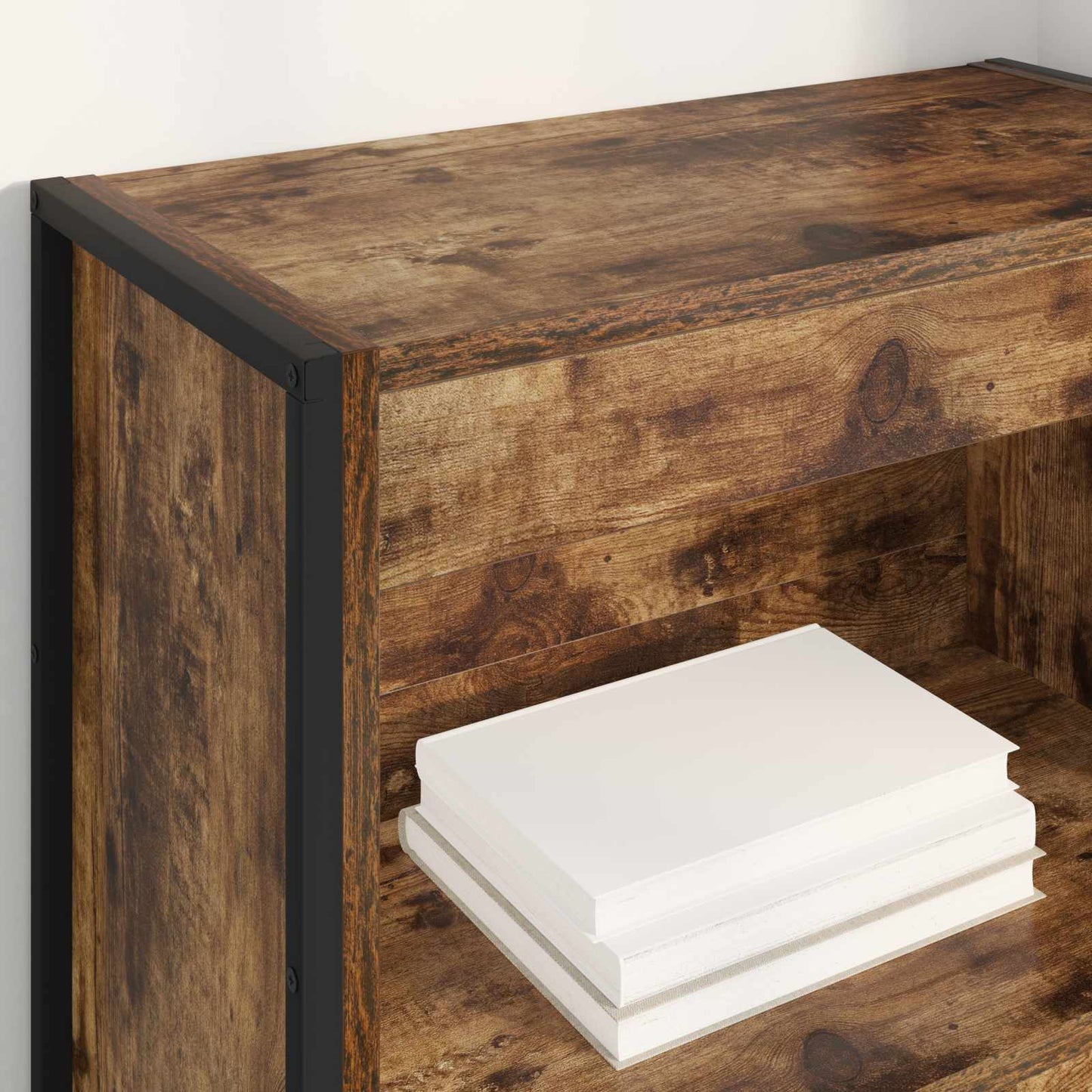 vidaXL Βιβλιοθήκη Καπνιστό Δρύς 80 x 30 x 155 εκ Επεξεργασμένο ξύλο