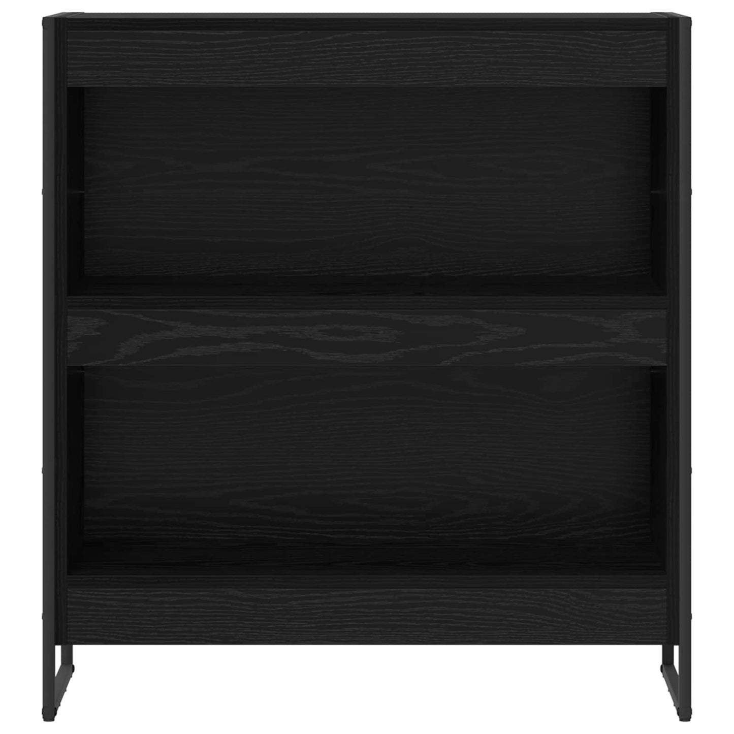 vidaXL Βιβλιοθήκη Μαύρη Οξυά 80 x 30 x 155 εκ Επεξεργασμένο ξύλο