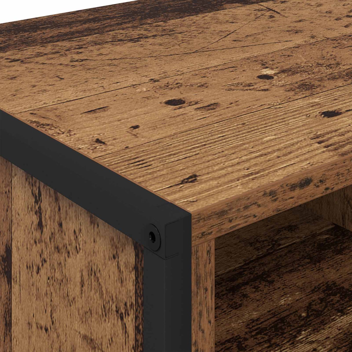 vidaXL Ντουλάπα Παπουτσιών με αποθήκευση Παλιό Ξύλο 60 x 35 x 44 εκ.