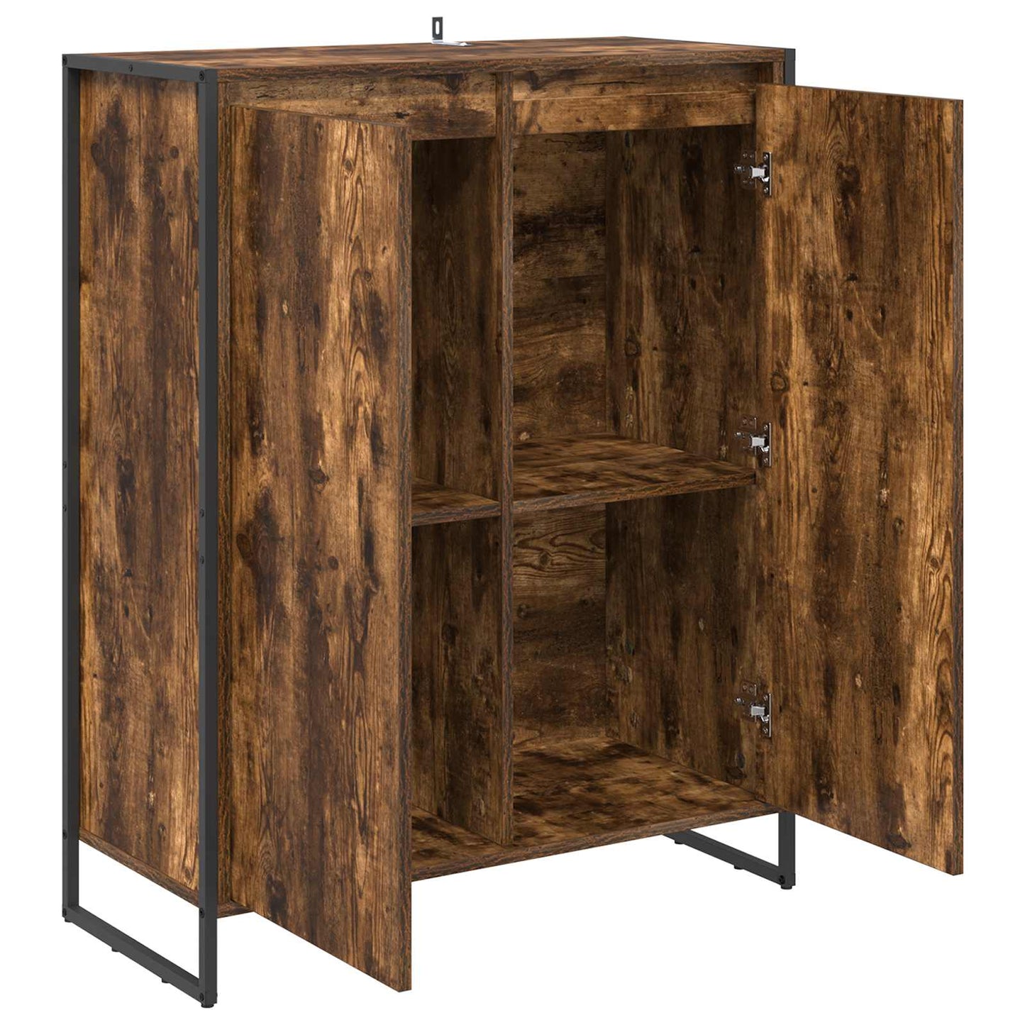 vidaXL Ντουλάπα Παπουτσιών με πόρτα Καπνιστό Δρύς 79 x 36 x 100 εκ.