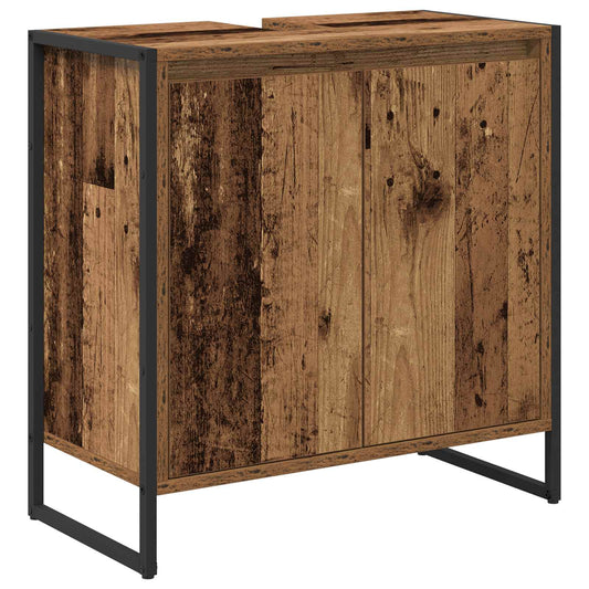 vidaXL Ντουλάπι Μπάνιου Παλιό Ξύλο 60 x 30 x 60 cm Επεξεργασμένο ξύλο