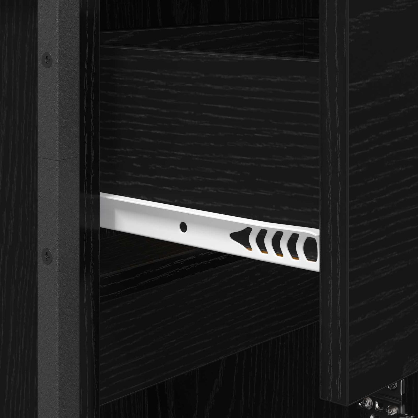 vidaXL Ντουλάπι Μπάνιου Μαύρη Οξυά 40 x 30 x 100 εκ Επεξεργασμένο ξύλο