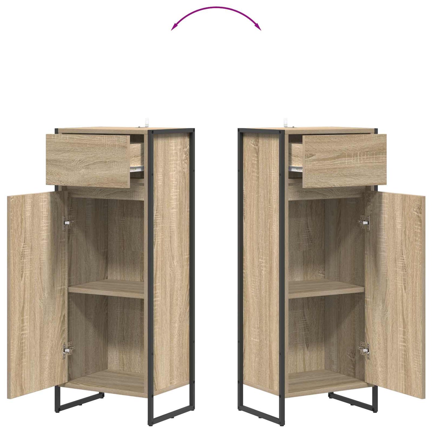 vidaXL Ντουλάπι Μπάνιου Σονόμα 40 x 30 x 100 εκ Επεξεργασμένο ξύλο