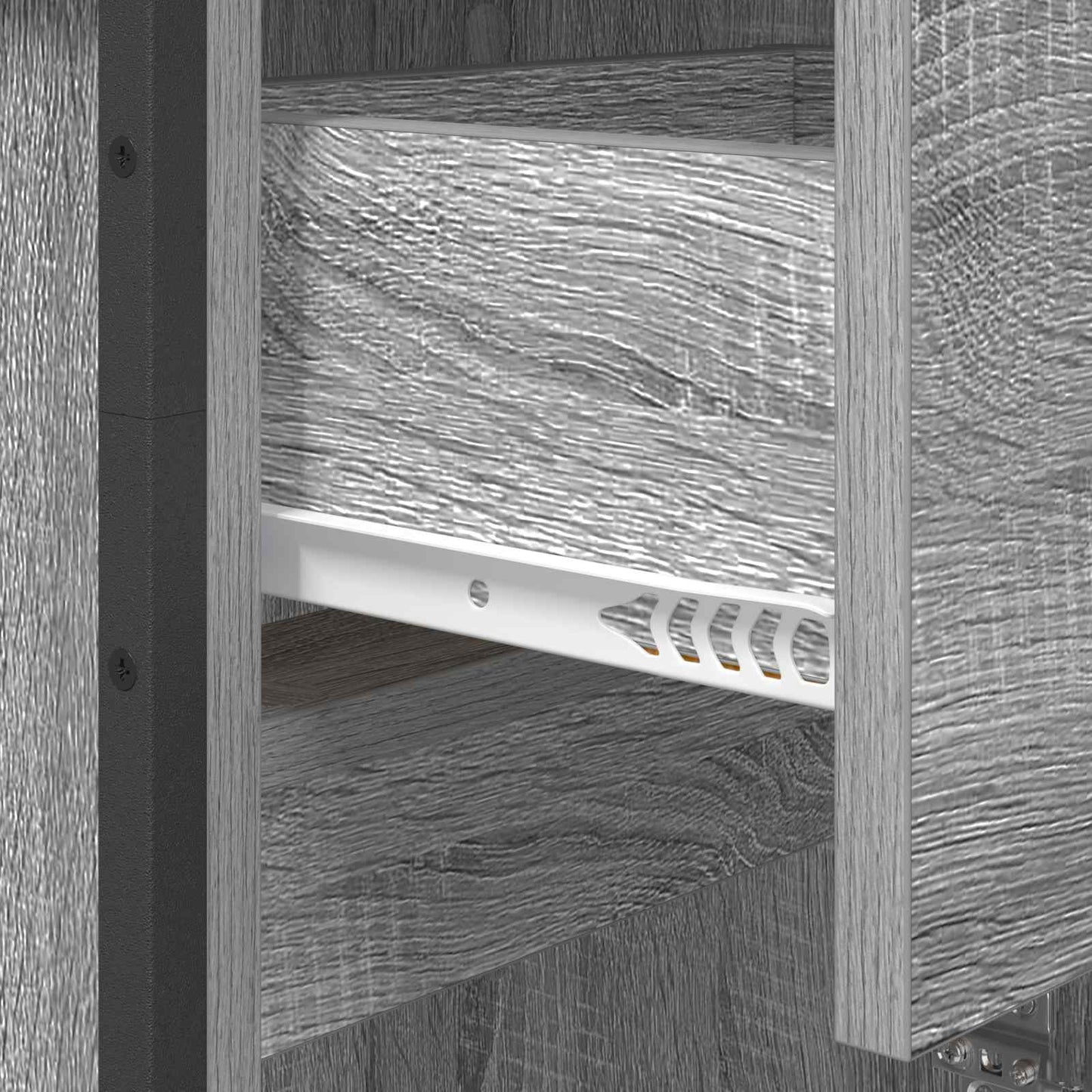 vidaXL Ντουλάπι Μπάνιου με συρτάρι Γκρίζο Σονομα 40 x 30 x 100 εκ