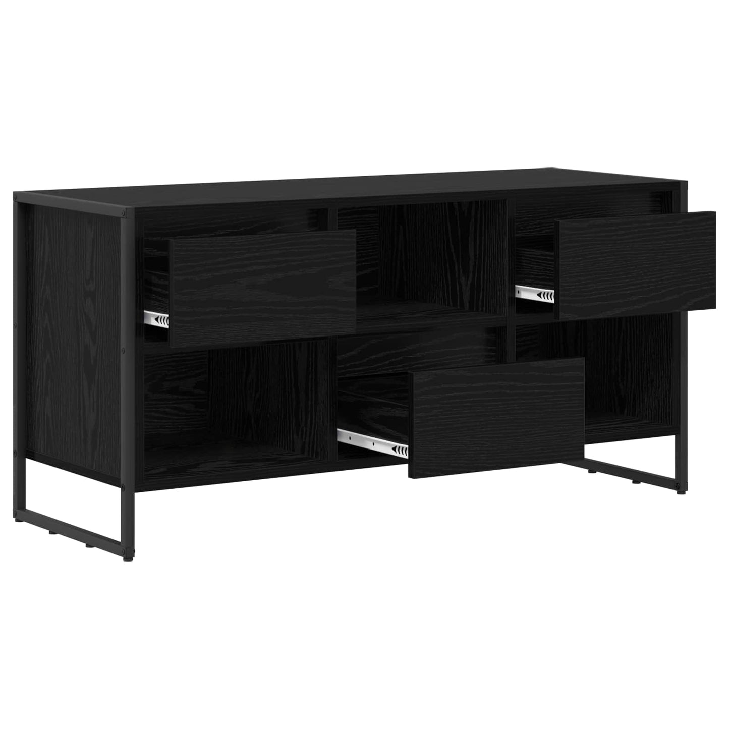 vidaXL Ντουλάπι TV Μαύρη Οξυά 100 x 36 x 49,5 εκ Επεξεργασμένο ξύλο