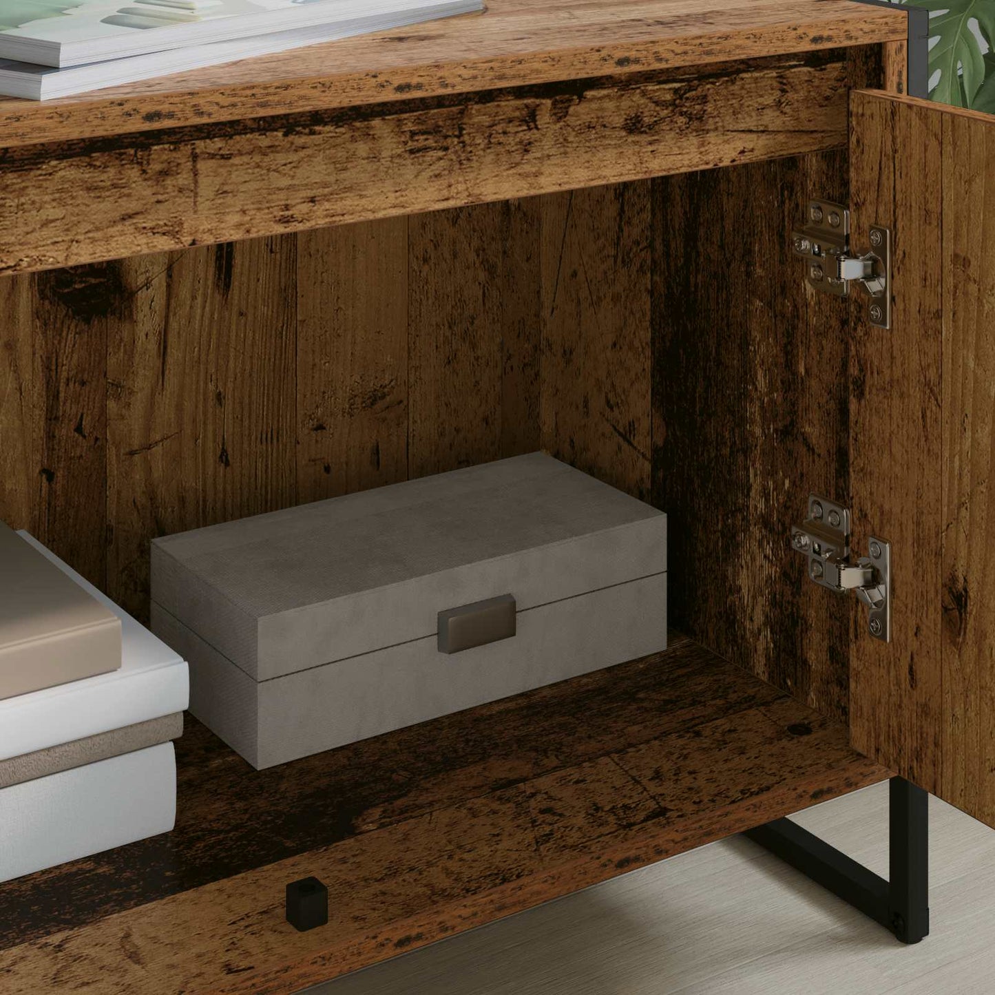 vidaXL Ντουλάπι TV Παλιό Ξύλο 140 x 36 x 49.5 εκ Επεξεργασμένο ξύλο