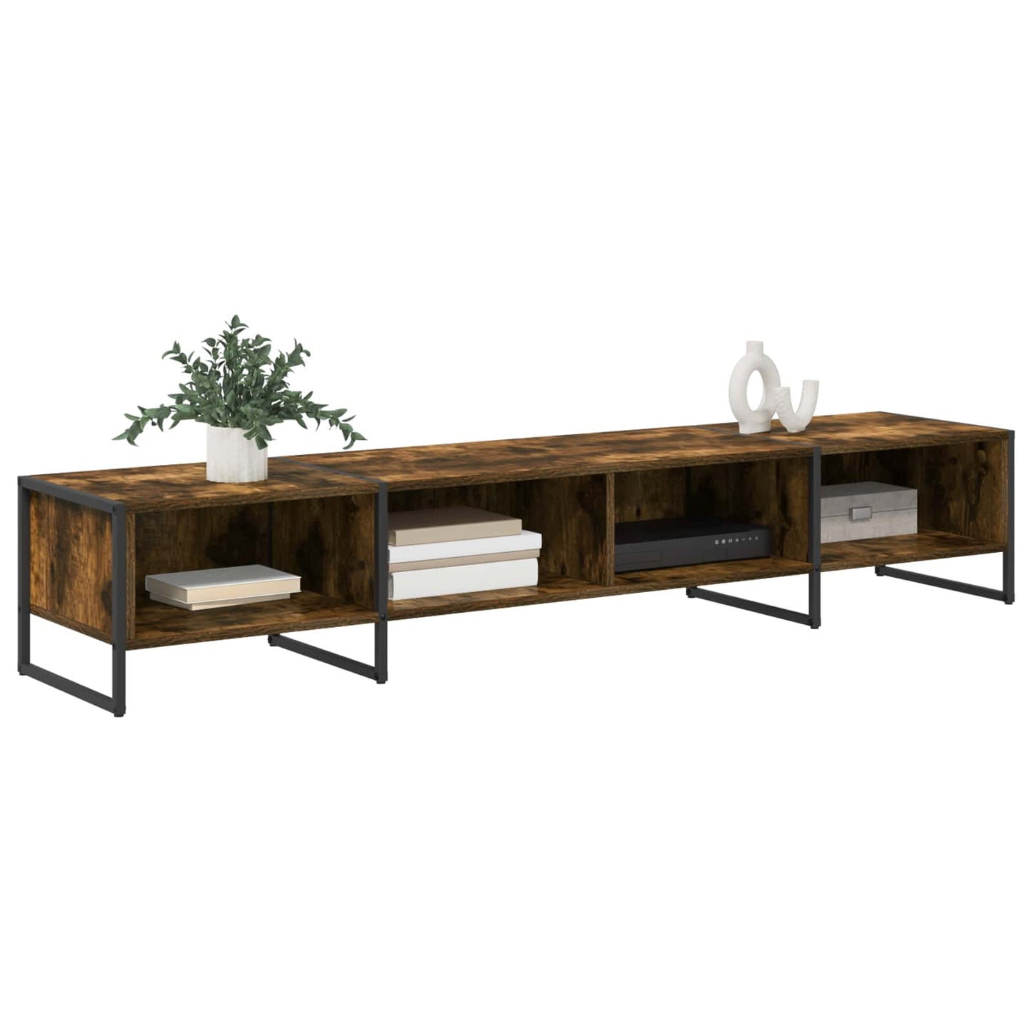 vidaXL Ντουλάπι TV Καπνιστό Δρύς 170.5 x 36 x 30.5 εκ