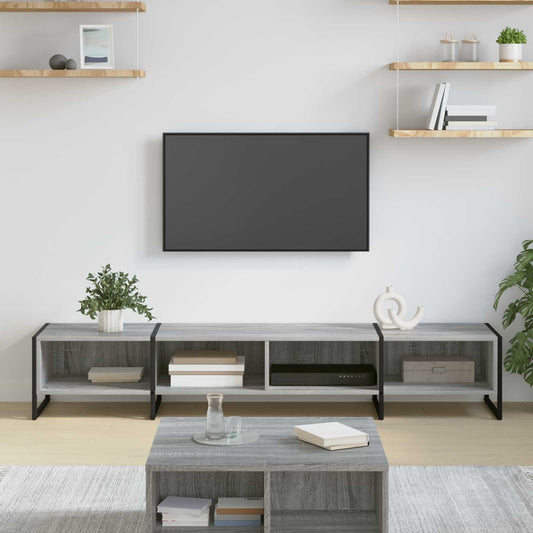 vidaXL Ντουλάπι TV Γκρίζο Σονομα 170.5 x 36 x 30.5 εκ