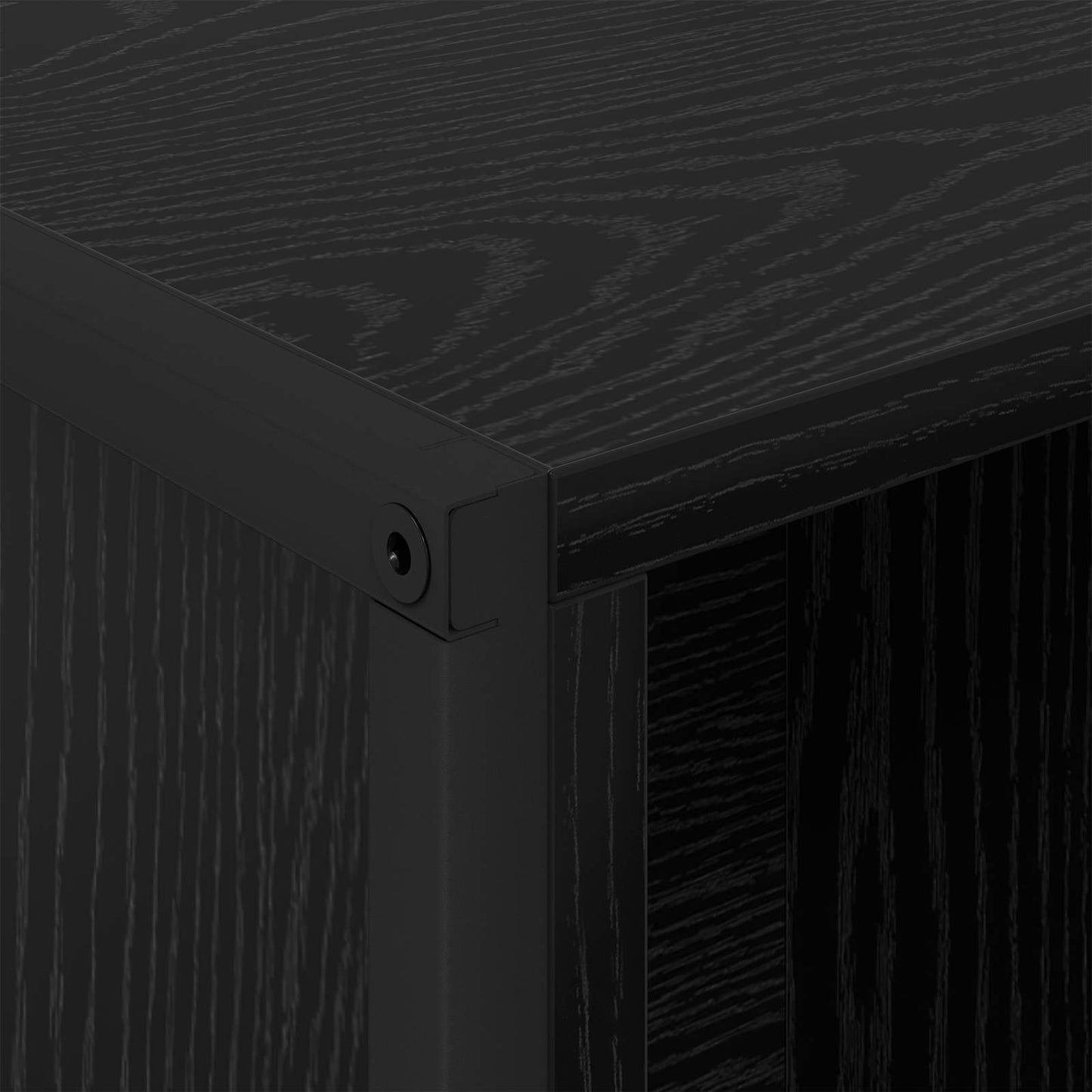 vidaXL Βιβλιοθήκη Μαύρη Οξυά 99.5 x 30 x 108.5 εκ Επεξεργασμένο ξύλο