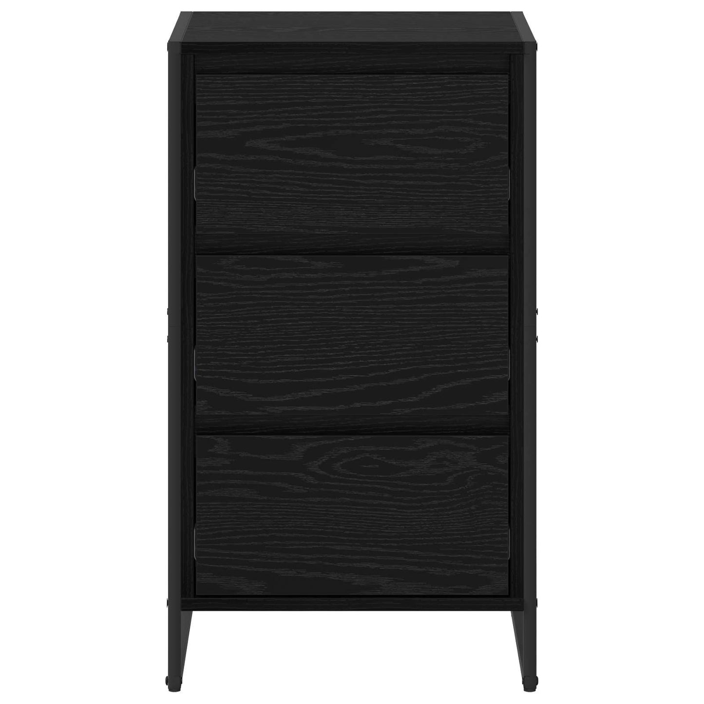 vidaXL Πλαϊνό γραφείο Μαύρη Οξυά 42 x 36 x 75.5 εκ. Επεξεργασμένο ξύλο