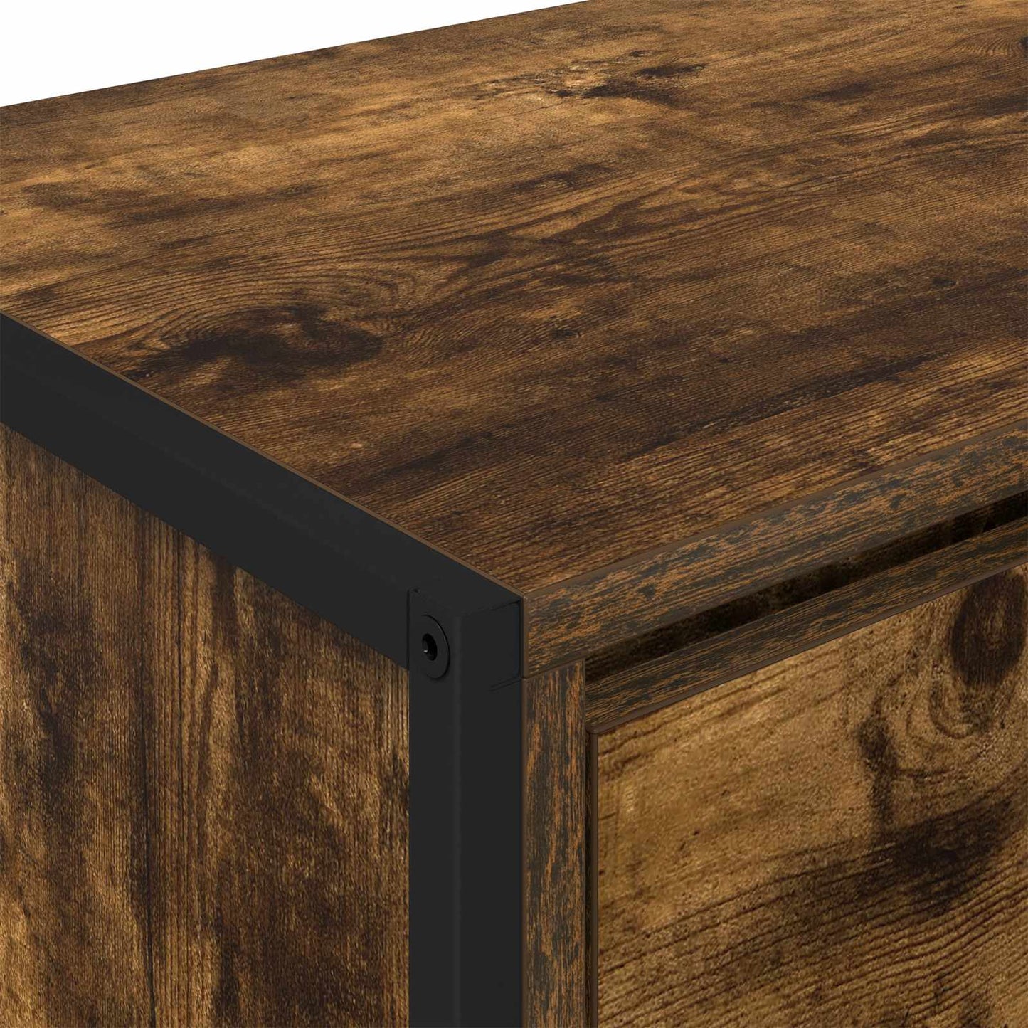 vidaXL Ντουλάπι TV Καπνιστό Δρύς 100 x 36 x 49,5 εκ Επεξεργασμένο ξύλο