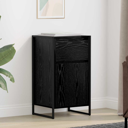 vidaXL Πλαϊνό γραφείο Μαύρη Οξυά 43 x 36 x 75,5 εκ. Επεξεργασμένο ξύλο