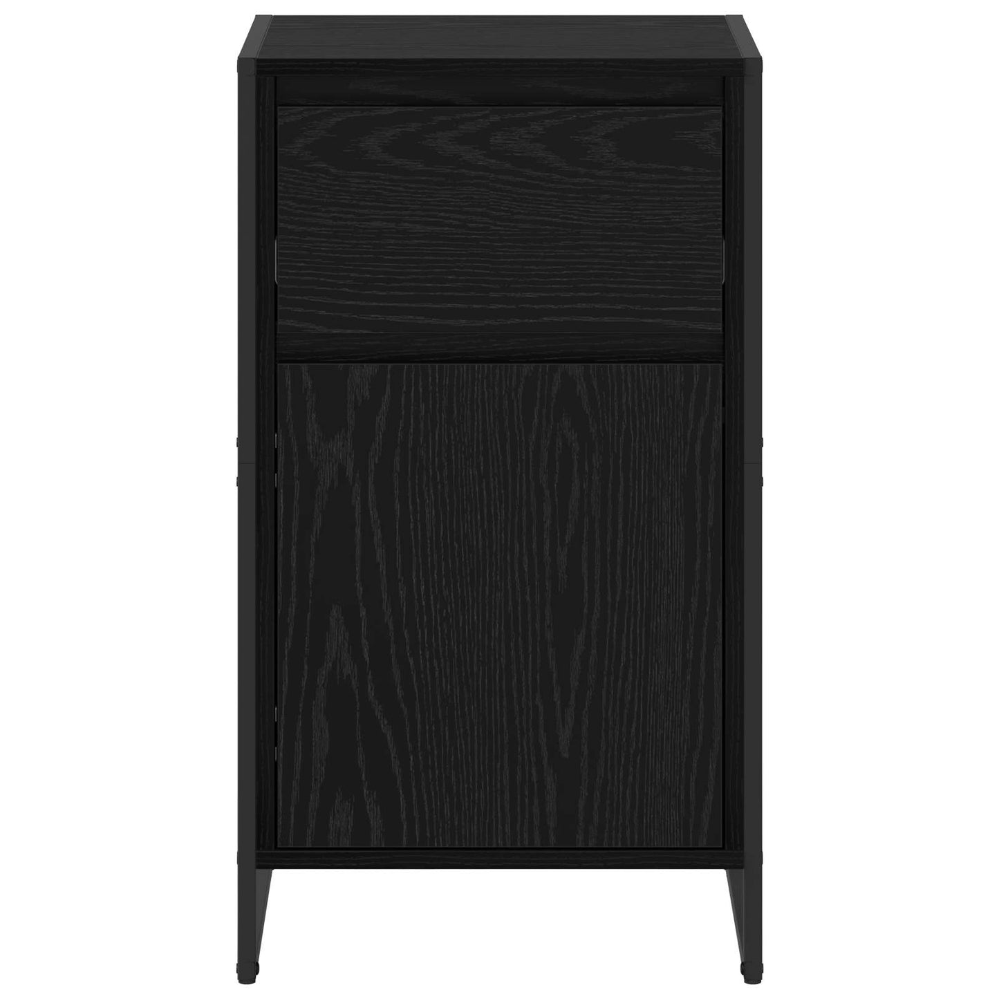 vidaXL Πλαϊνό γραφείο Μαύρη Οξυά 43 x 36 x 75,5 εκ. Επεξεργασμένο ξύλο