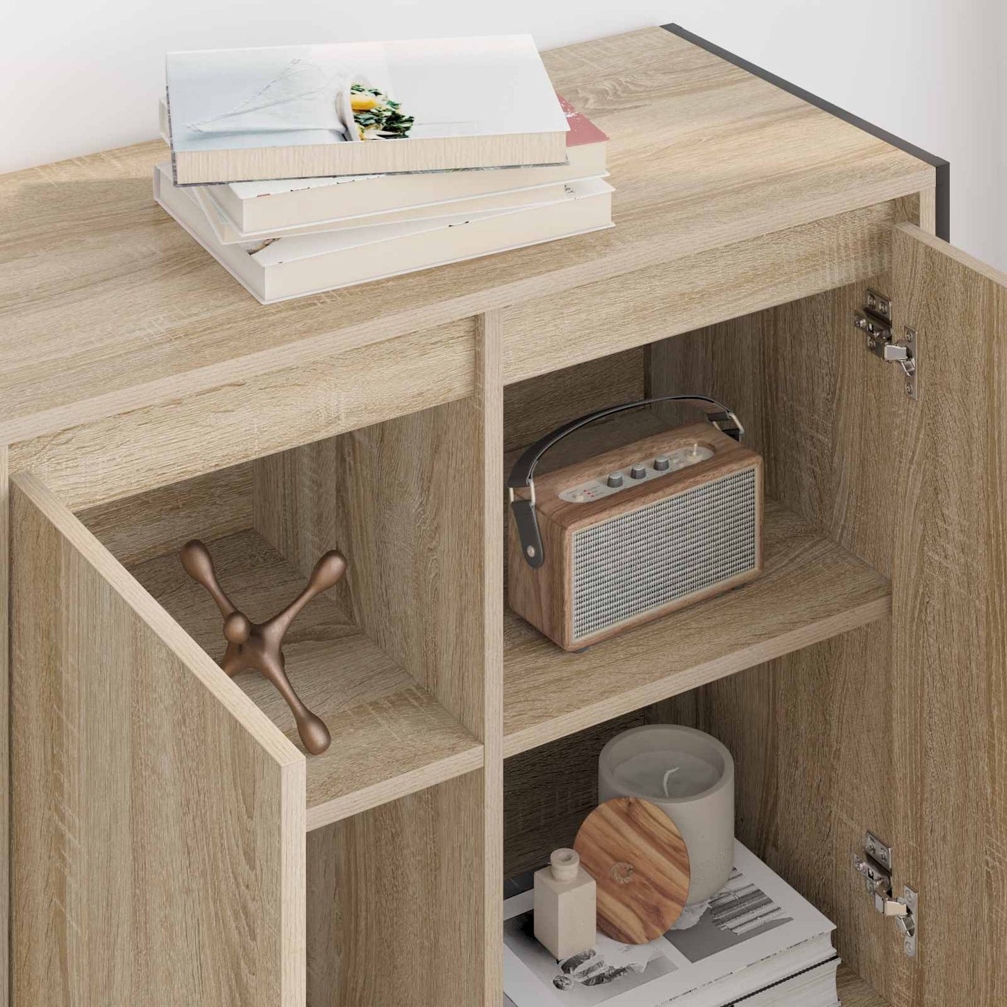vidaXL Βοηθητικό ντουλάπι Σονόμα 79 x 36 x 75 εκ Επεξεργασμένο ξύλο