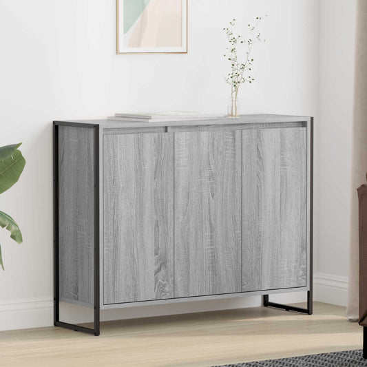 vidaXL Βοηθητικό ντουλάπι Γκρίζο Σονομα 96,5 x 30 x 75 εκ