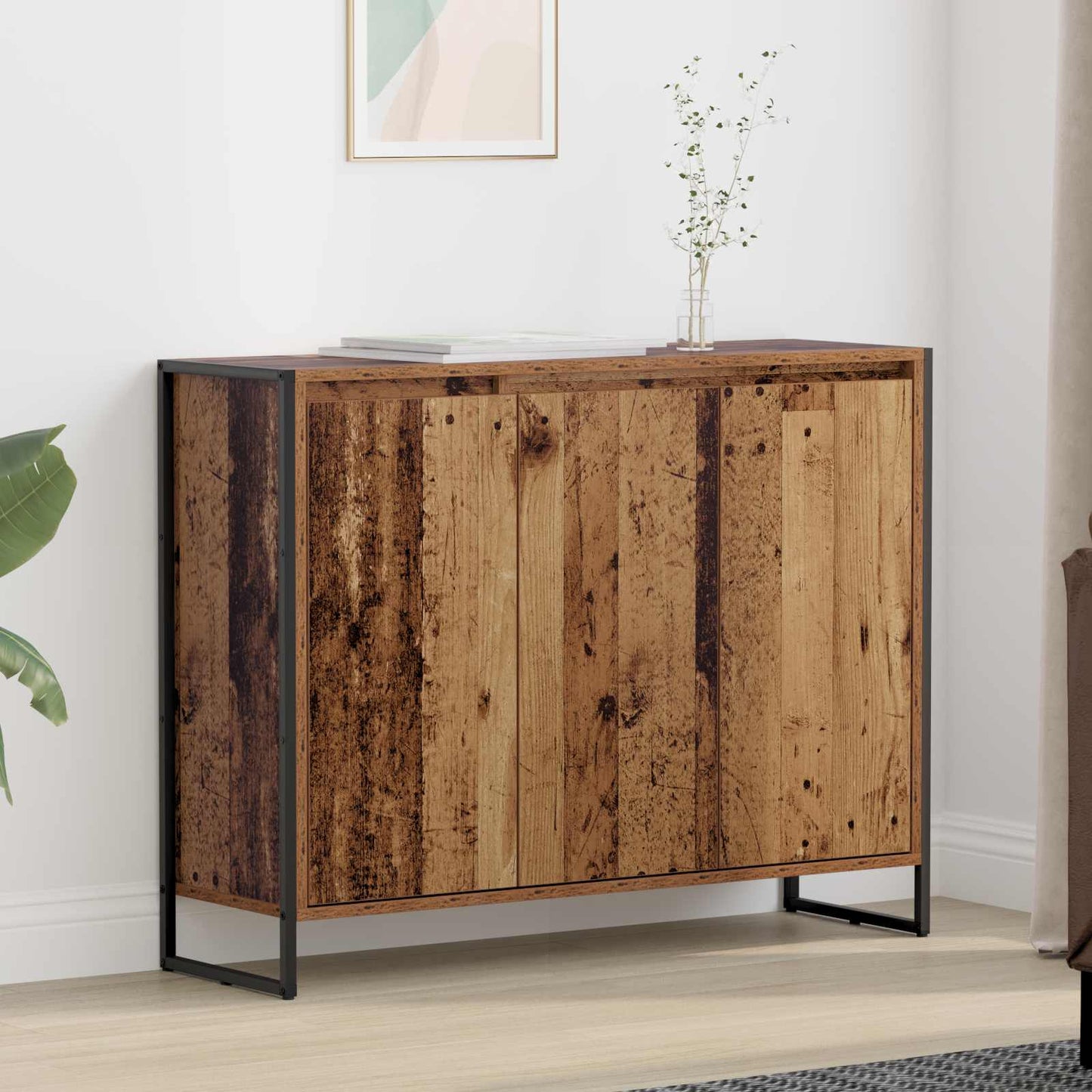 vidaXL Βοηθητικό ντουλάπι Παλιό Ξύλο 96,5 x 30 x 75 εκ