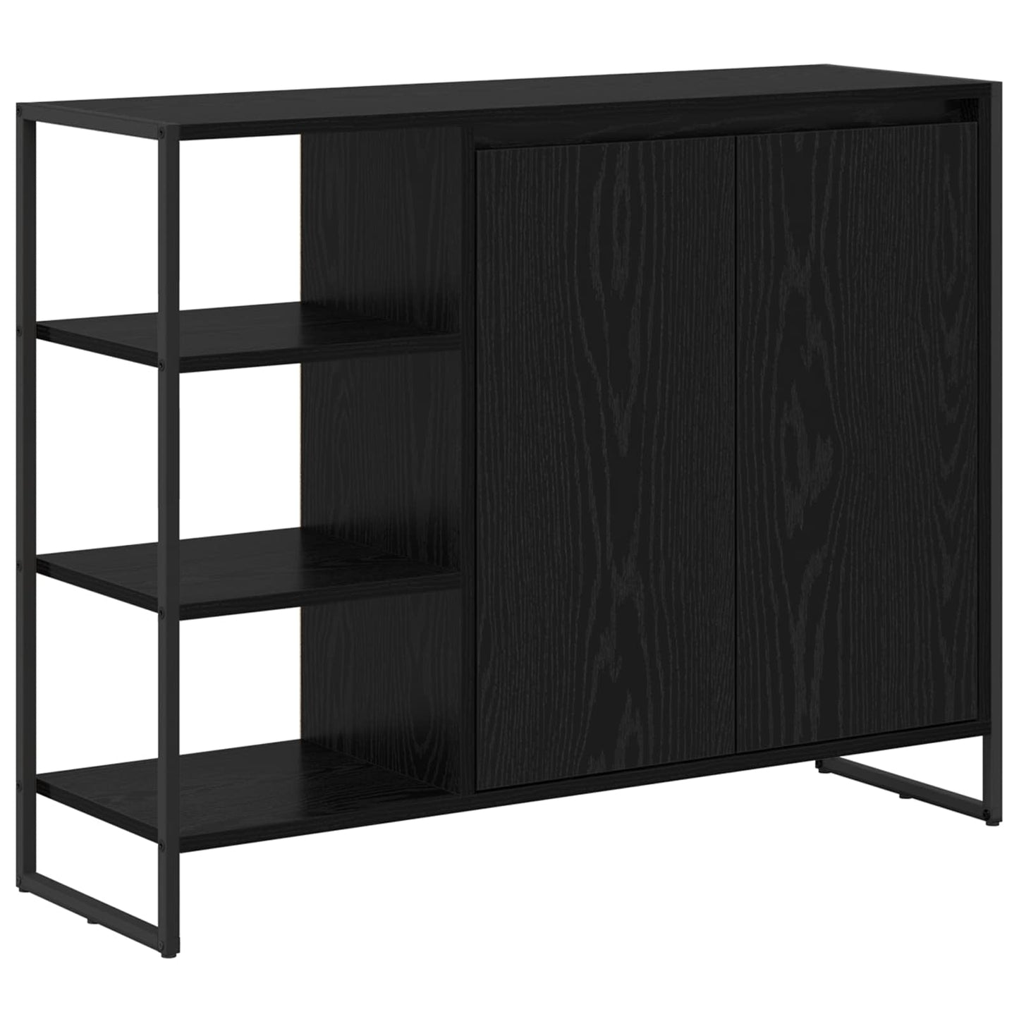 vidaXL Βοηθητικό ντουλάπι Μαύρη Οξυά 96.5 x 30 x 75 εκ
