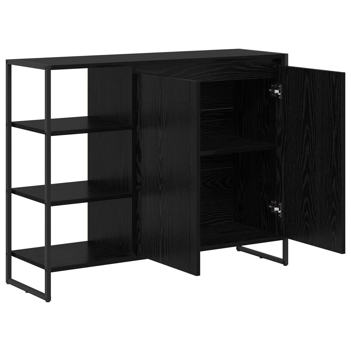 vidaXL Βοηθητικό ντουλάπι Μαύρη Οξυά 96.5 x 30 x 75 εκ