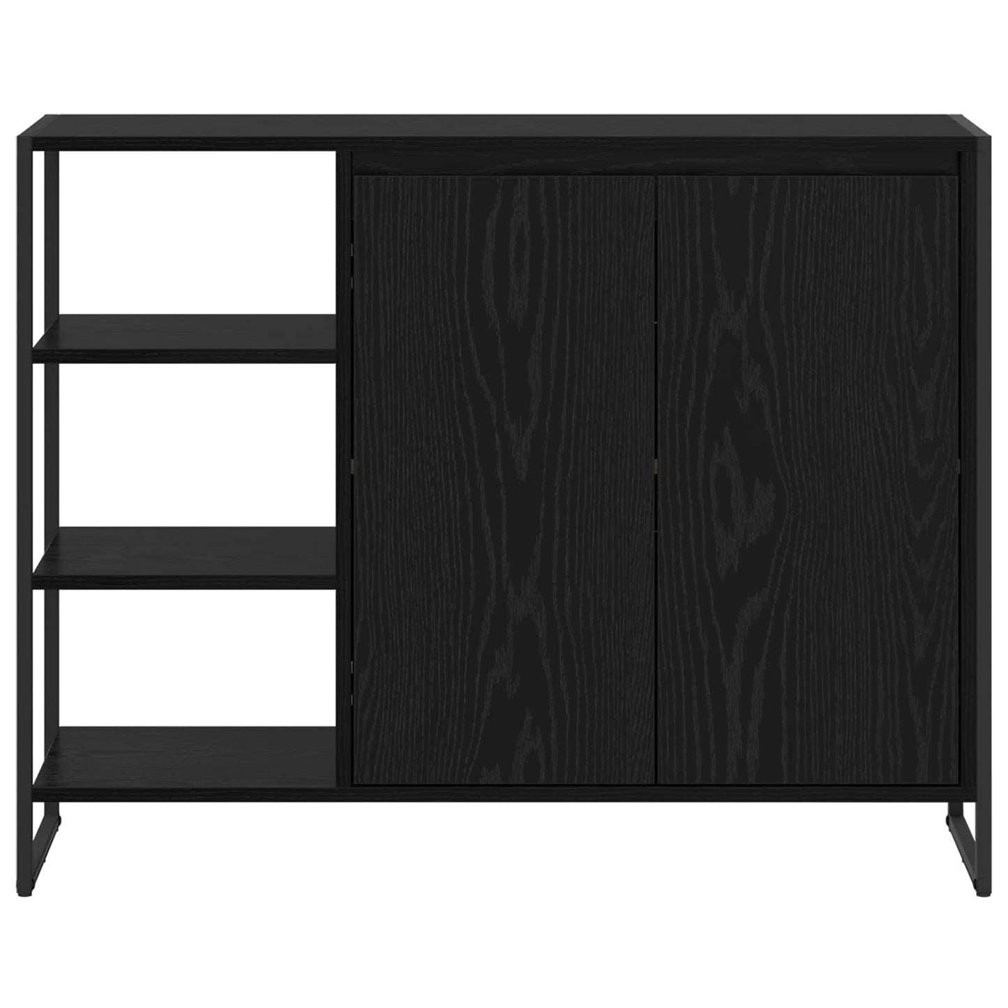 vidaXL Βοηθητικό ντουλάπι Μαύρη Οξυά 96.5 x 30 x 75 εκ