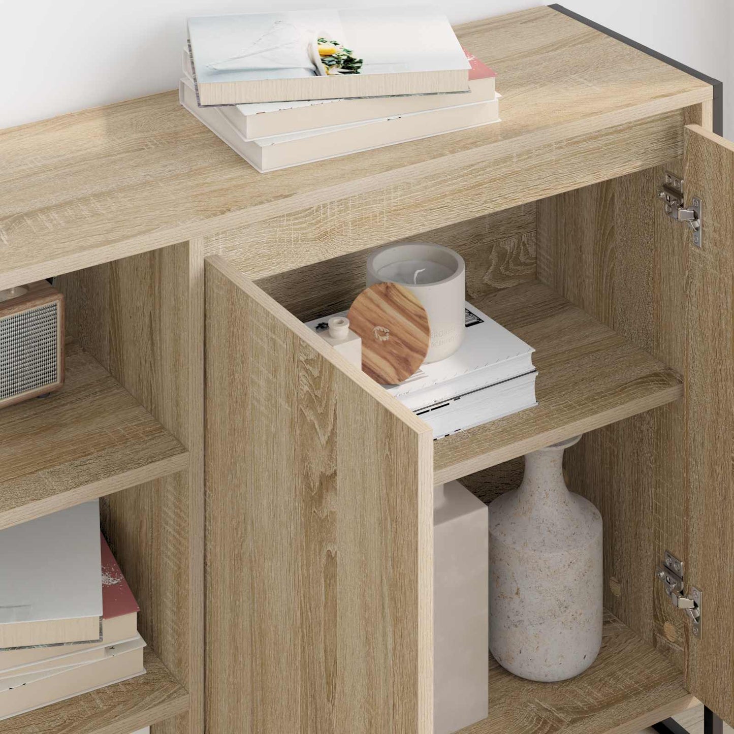 vidaXL Βοηθητικό ντουλάπι Σονόμα 96.5 x 30 x 75 εκ Επεξεργασμένο ξύλο