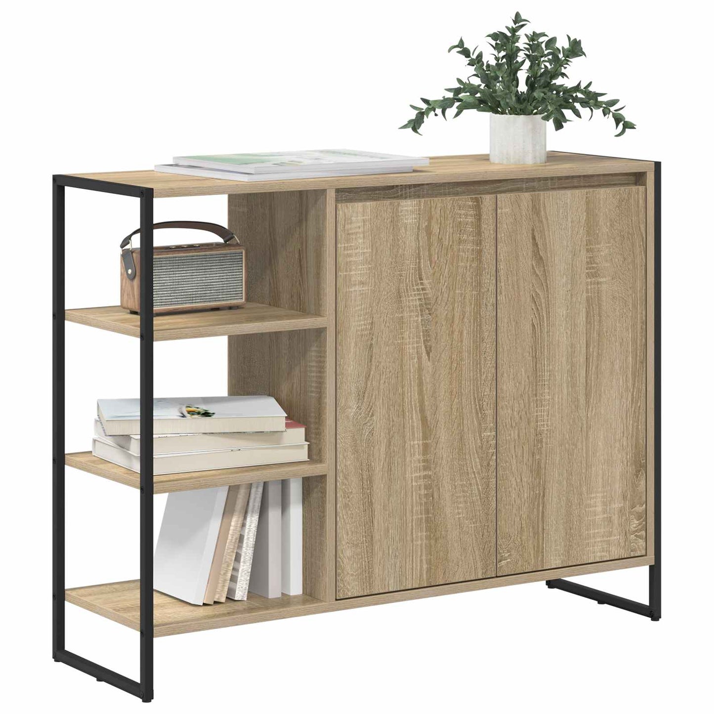 vidaXL Βοηθητικό ντουλάπι Σονόμα 96.5 x 30 x 75 εκ Επεξεργασμένο ξύλο