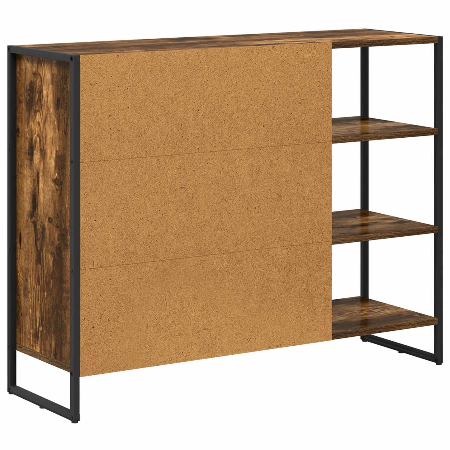 vidaXL Βοηθητικό ντουλάπι Καπνιστό Δρύς 96.5 x 30 x 75 εκ