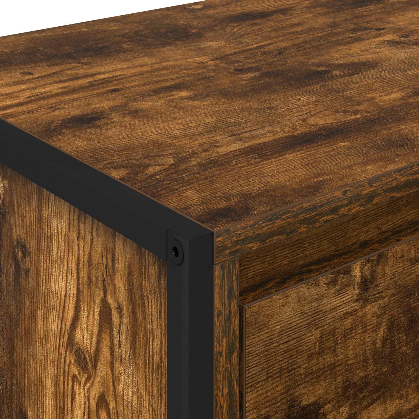 vidaXL Ντουλάπι TV Καπνιστό Δρύς 100 x 36 x 49.5 εκ Επεξεργασμένο ξύλο