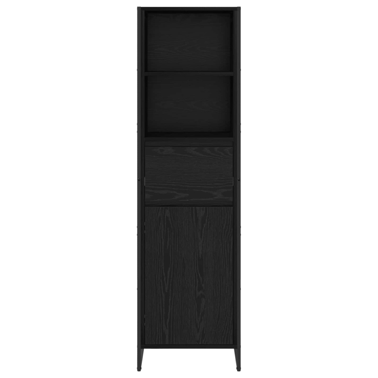 vidaXL Βιβλιοθήκη Μαύρη Οξυά 43 x 36 x 150.5 εκ Επεξεργασμένο ξύλο