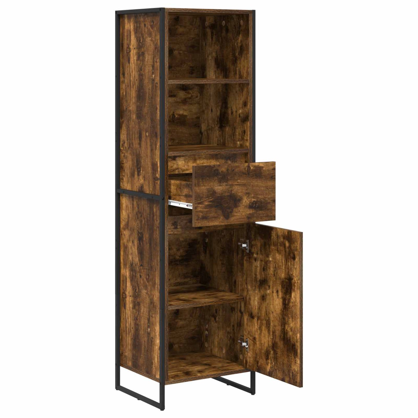 vidaXL Βιβλιοθήκη Καπνιστό Δρύς 43 x 36 x 150.5 εκ Επεξεργασμένο ξύλο