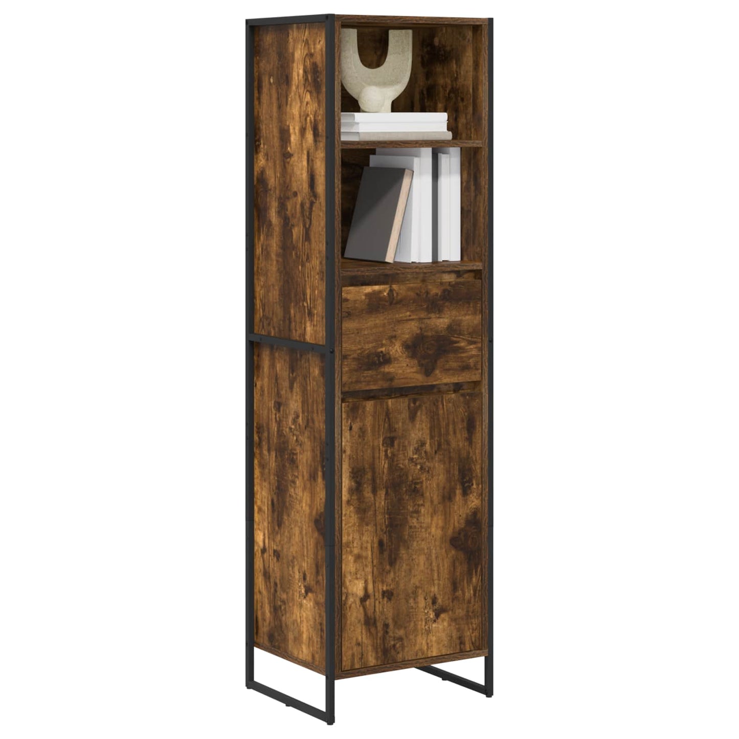 vidaXL Βιβλιοθήκη Καπνιστό Δρύς 43 x 36 x 150.5 εκ Επεξεργασμένο ξύλο