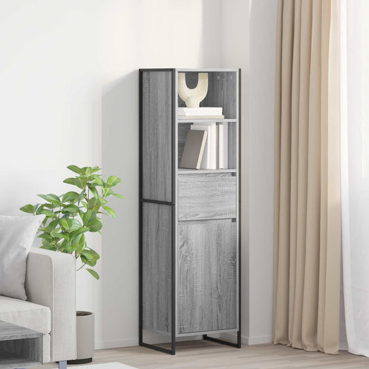 vidaXL Βιβλιοθήκη Γκρίζο Σονομα 43 x 36 x 150.5 εκ Επεξεργασμένο ξύλο