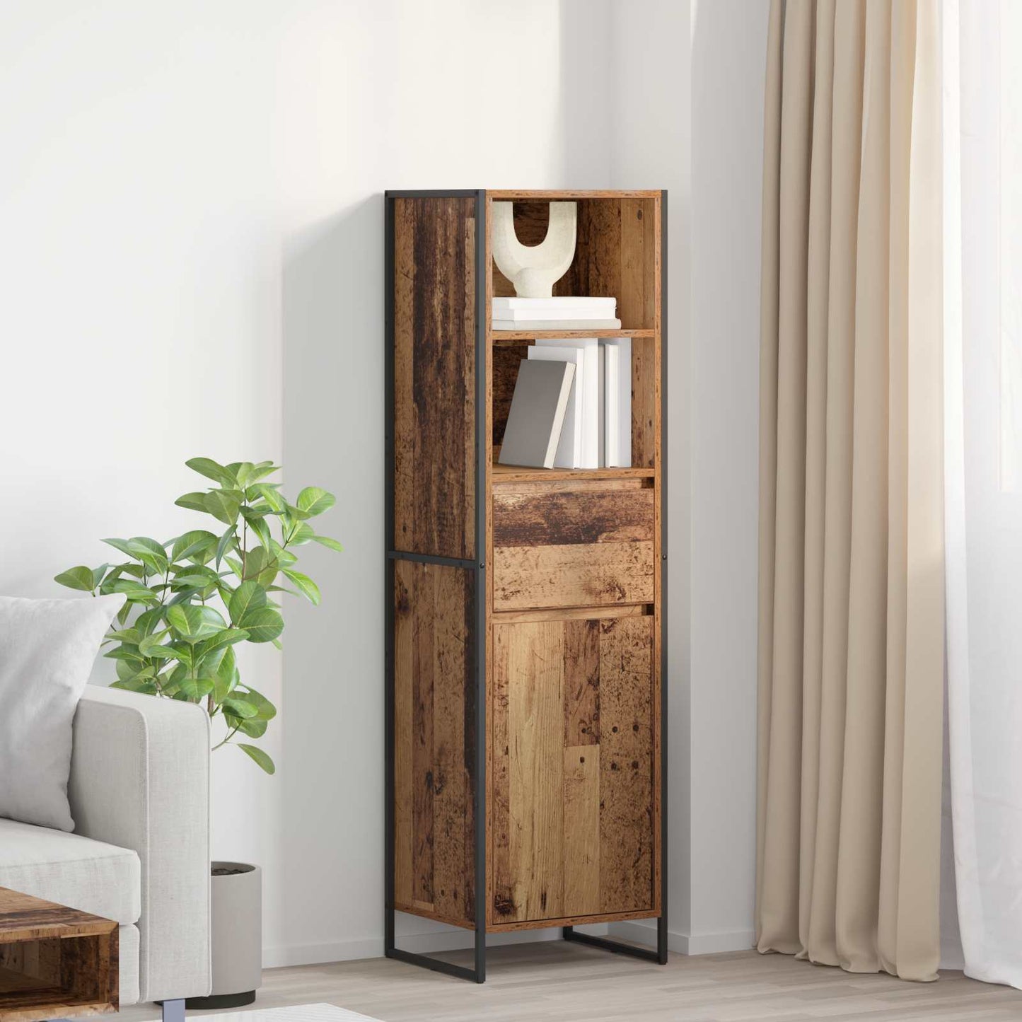 vidaXL Βιβλιοθήκη Παλιό Ξύλο 43 x 36 x 150.5 εκ Επεξεργασμένο ξύλο
