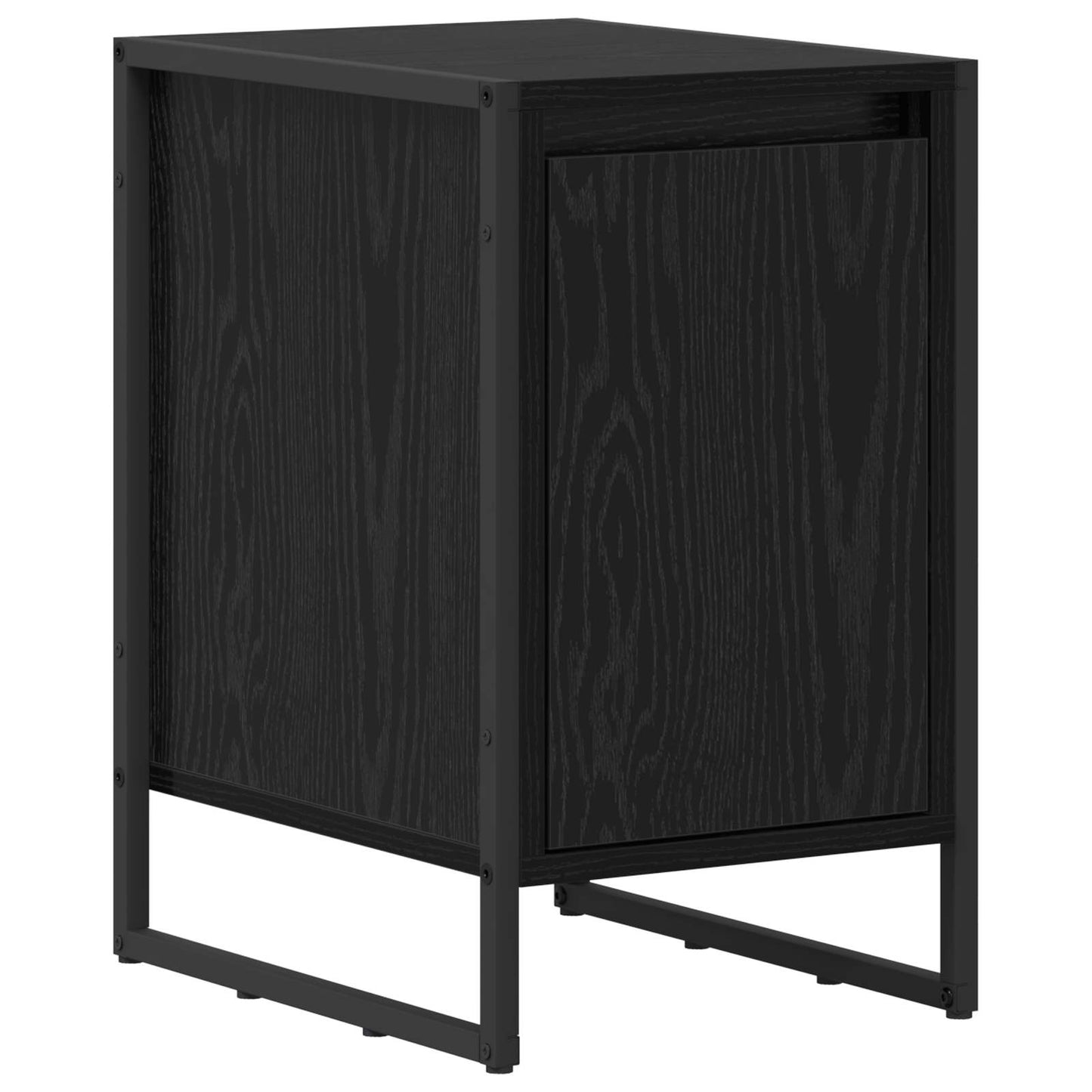 vidaXL Κομοδίνο 2 pcs Μαύρη Οξυά 39,5 x 30 x 50 εκ Επεξεργασμένο ξύλο